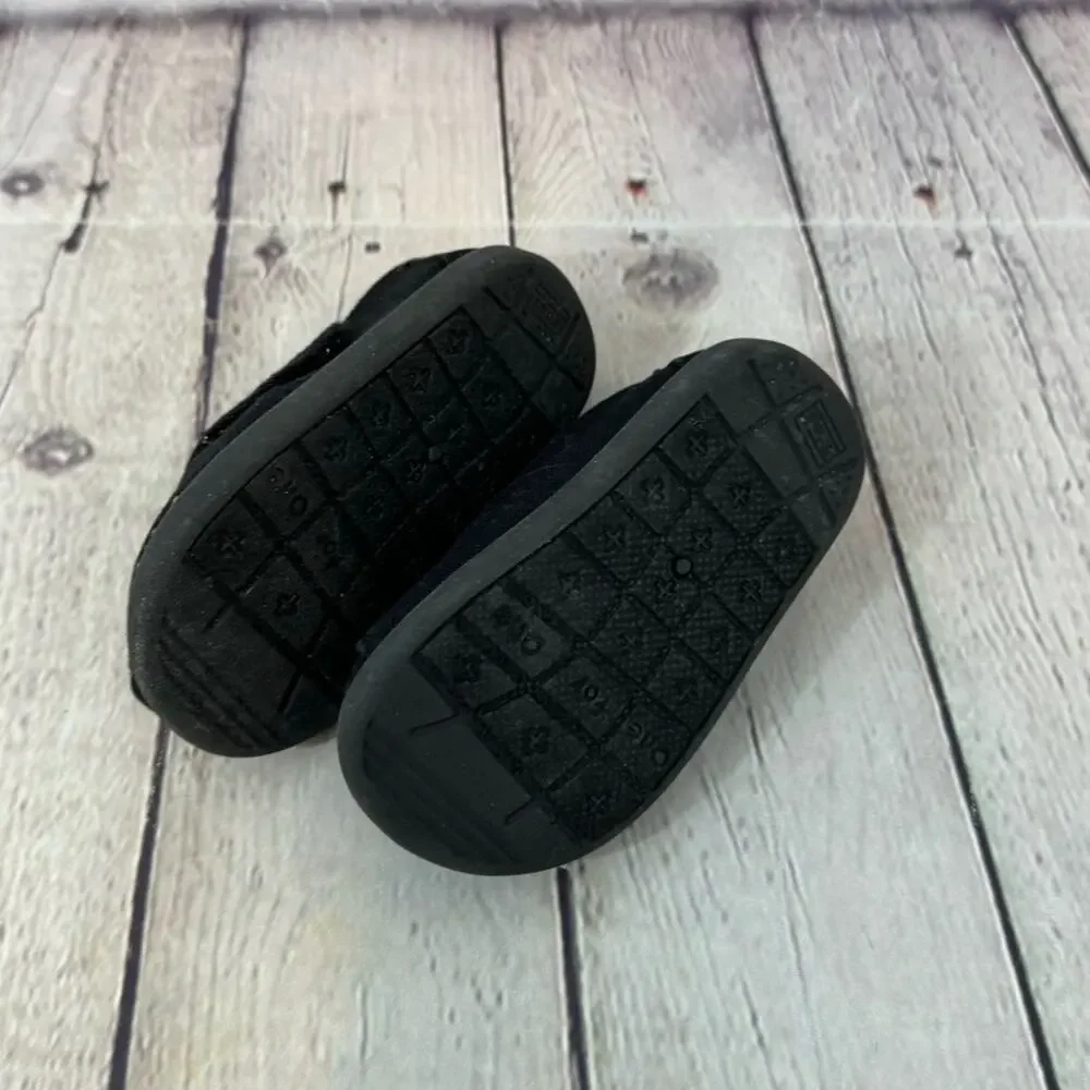 TOMS Black Canvas Baby Shoes